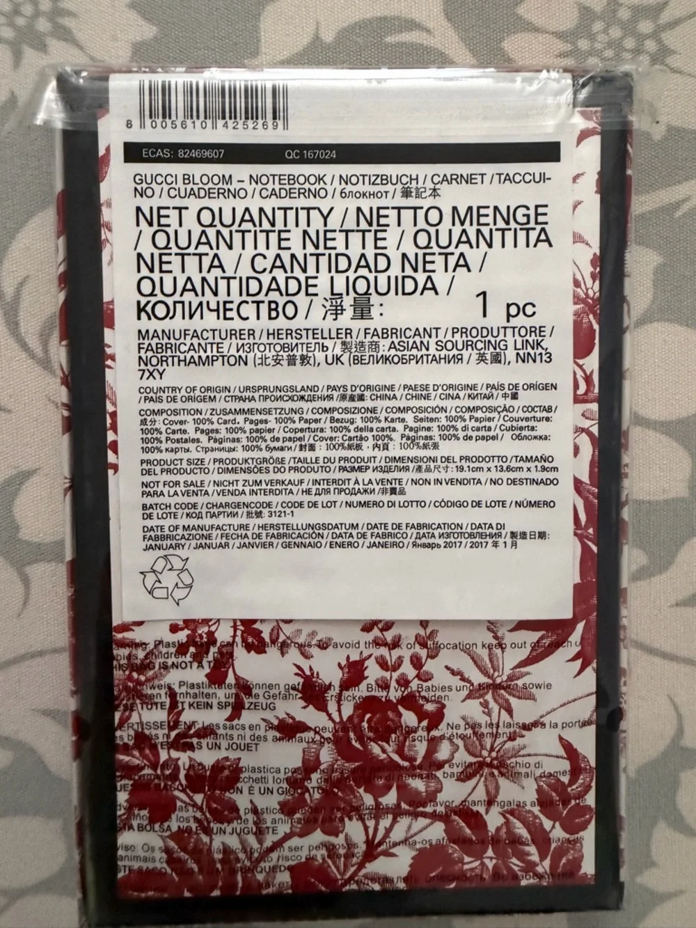 Gucci Bloom Floral GWP Notebook Journal Gift Box New
